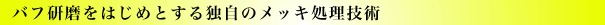 絶対的な自信 バフ研磨